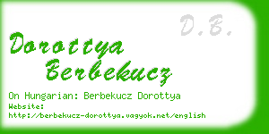 dorottya berbekucz business card